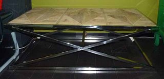Tavolo Salotto Legno e Acciaio
