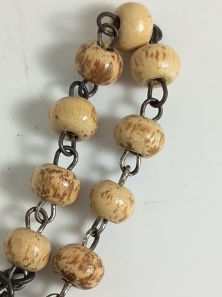 Rosario Misionero Madera Vintage 58 Cuentas