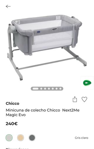Minicuna colecho Chicco Next2me