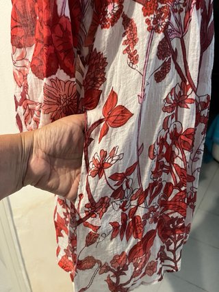Almaplena camicia copricostume ampia fantasia flor