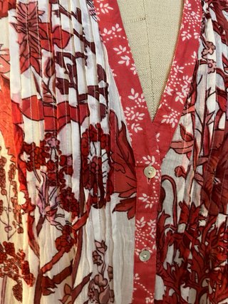 Almaplena camicia copricostume ampia fantasia flor