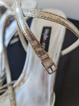 Sandalias de fiesta plateadas T. 37.5