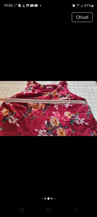 Top floreale con volant brand italiano Blugaya