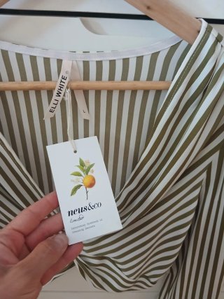 Blusa ELLI WHITE verde/blanco Talla L
