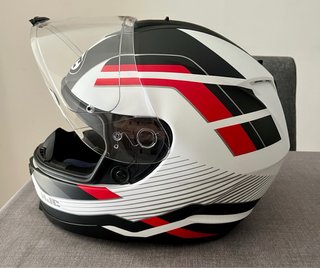 Casco Moto HJC C70N Blanco Negro Rojo