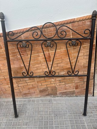 2 parejas de cabeceros forja cama 90cm negros