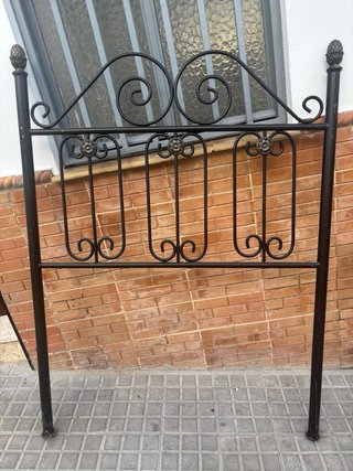 2 parejas de cabeceros forja cama 90cm negros