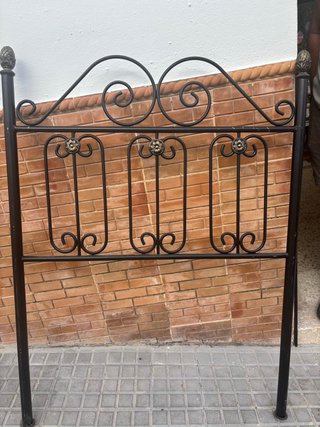 2 parejas de cabeceros forja cama 90cm negros