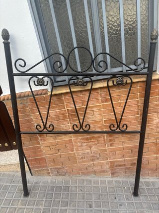 2 parejas de cabeceros forja cama 90cm negros