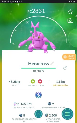 Heracross Shiny Pokémon GO 2831 PC✨