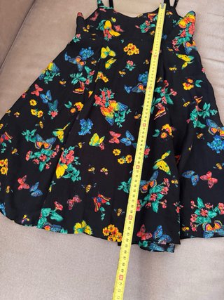 Vestito mini con bottoni retro Vintage farfalle