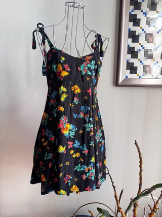 Vestito mini con bottoni retro Vintage farfalle