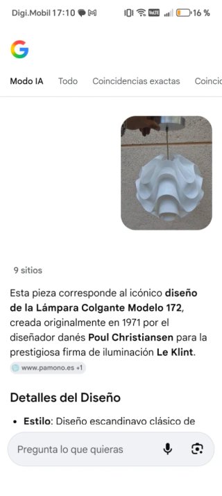 Lámpara colgante diseño  LE KLINT Modelo Sinus 172
