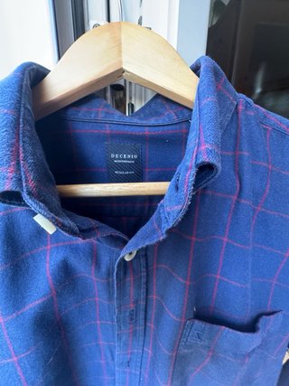 Camisa Decenio Mediterraneo azul cuadros M