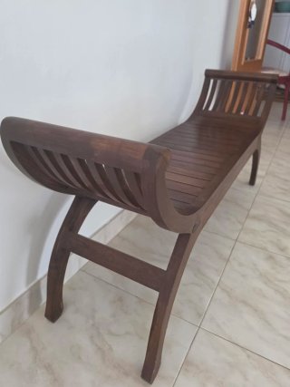 Banco estilo colonial madera