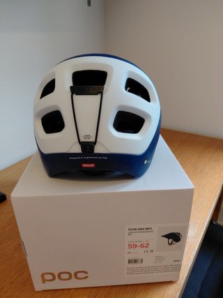 Casco POC Azul y Blanco