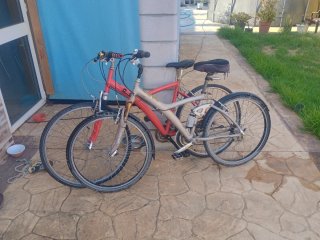 Bicicleta Montaña Roja y Gris