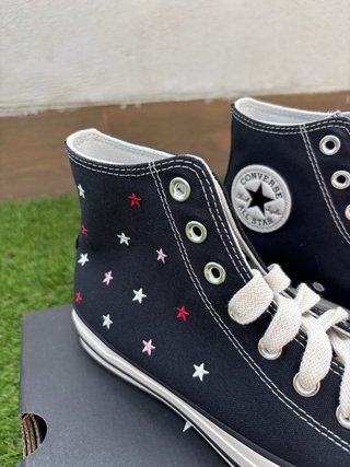 Converse Mujer Negras Talla 41.5 Estrellas