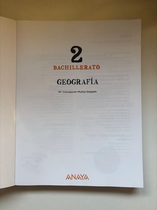 Geografía 2o Bachillerato