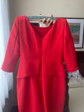 Vestido señora rojo