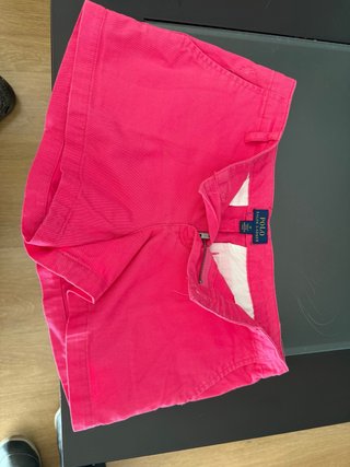 Pantalón corto niña Polo Ralph Lauren rosa-talla12
