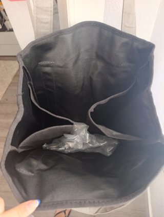 Bolso Tote Bag Lotus Negro Gris Nuevo
