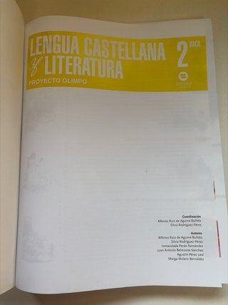 2ºBACH OLIMPO LENGUA CASTELLANA Y LITERATURA