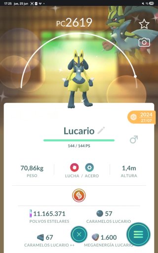 Lucario Shiny PC 2619 Pokémon GO✨