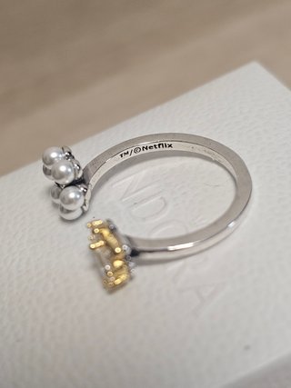 Anillo Pandora Flor y Abeja Los Bridgerton 54+caja