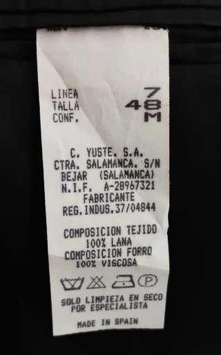 Traje negro esmoquin: Chaqueta y Pantalón