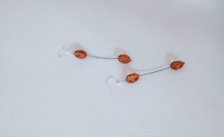 Pendientes largos plata
