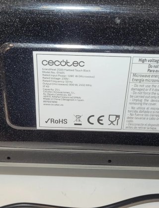 Microondas Cecotec Digital 25L sin Plato