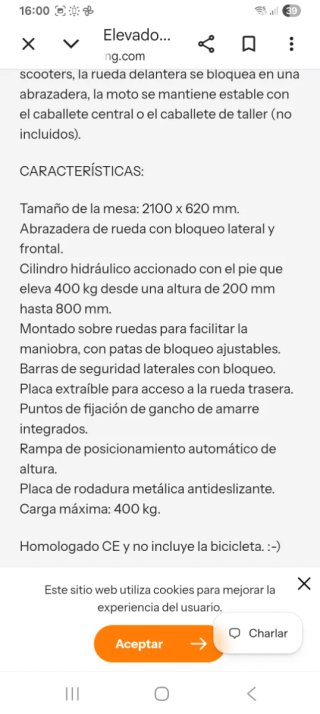Elevador Hidráulico para Motos