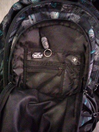 Mochila escolar Coolpack negra estampada