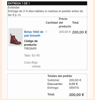 Botas Dr. Martens Rojas Hombre