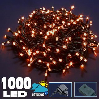 Catena Luminosa 1000 LED Luci Albero Natale Lucciole Bianco