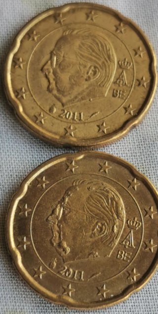 Monedas Bélgica Variantes