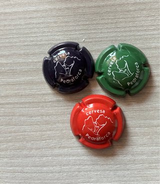 3 Chapas Cerveza Artesanal Pedraforca