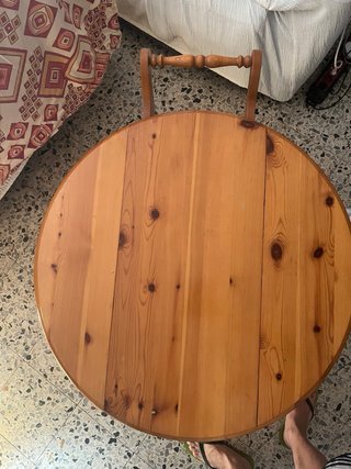 Mesa camarera rústica madera abatible