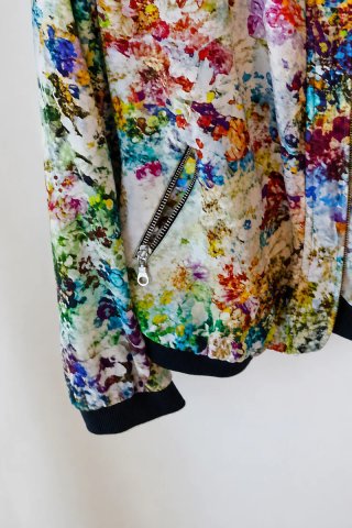 Casaco fresco estampado floral