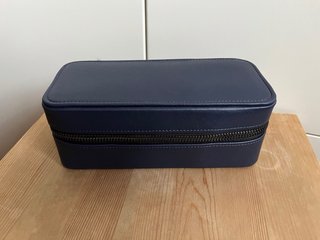 Joyero piel azul marino