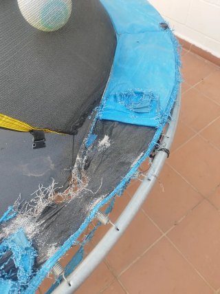 Cama elástica con red de seguridad