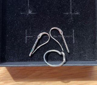Conjunto Lotus Silver: Pendientes y Anillo Plata
