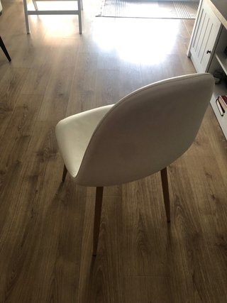 Sillas comedor o cocina blancas y madera ...