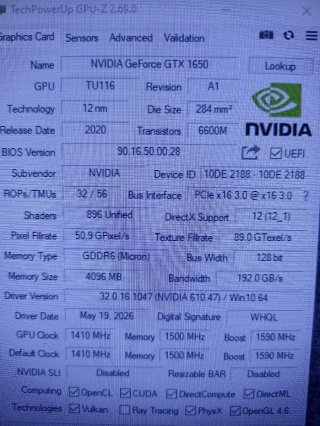 Gtx 1650 4gb Ddr6