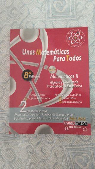 Libros PAU (Matemáticas, Química y Biología)