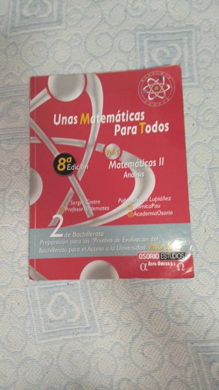 Libros PAU (Matemáticas, Química y Biología)