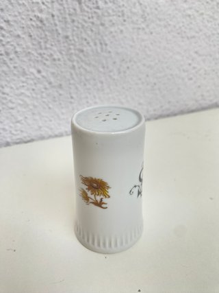 Saleiro vintage porcelana decorado