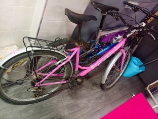 Bicicleta de paseo rosa