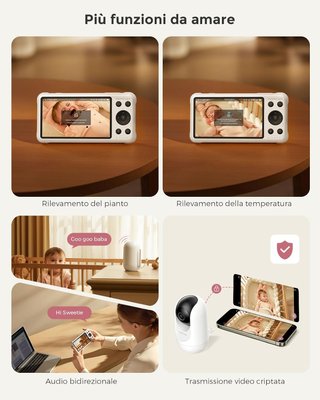 Videocitofono Baby Monitor Momcozy